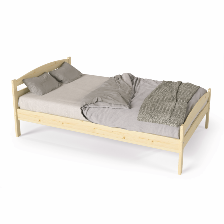 Кровать полутораспальная 1200х2000 с изножьем из массива дерева в Классическом стиле, КК-06