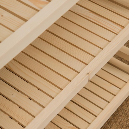 Этажерка на колесиках деревянная, 3 полки, 75 х 70 х 25, Универсальная, СУ-24