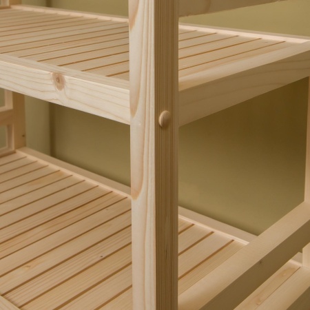 Стеллаж деревянный, этажерка 5 полок, 135 х 70 х 35 см, Универсальный, СУ-07