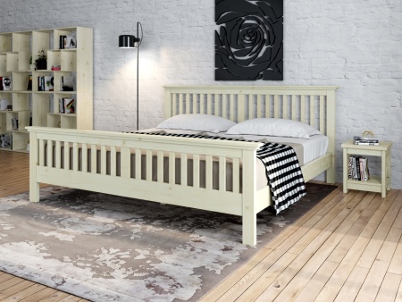 Кровать двухспальная 200х200 см с изножьем деревянная Прованс, ХКР-12 Кровать двухспальная 200х200 см с изножьем деревянная Прованс, ХКР-12