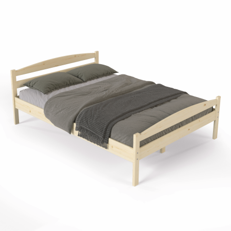 Кровать полутораспальная 1400х2000 изножьем из массива дерева в Классическом стиле, КК-08