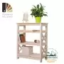 Этажерка в стиле Прованс средняя, 4 полки, 91х71х40 см деревянная, ХСП-08