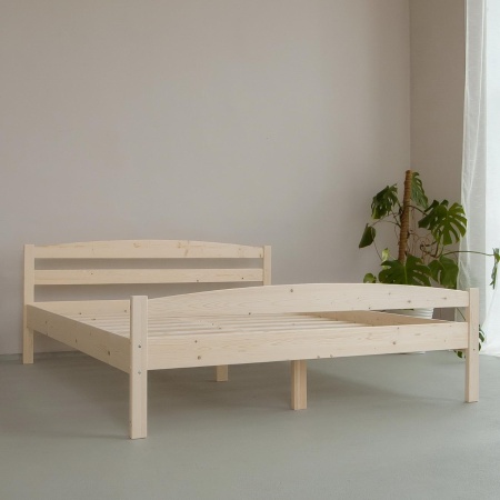 Кровать двуспальная 1600х2000 с изножьем из массива дерева в Классическом стиле, КК-10