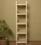 Стеллаж деревянный, этажерка 5 полок, 135 х 35 х 35 см, Универсальный, СУ-09