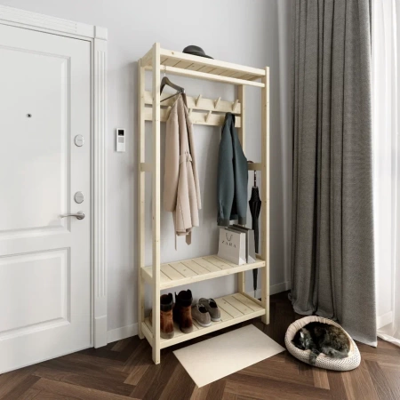 Прихожая Классик 194х91х35 см, деревянная, ХСКП-07