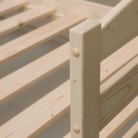 Кровать двуспальная 1800х2000 с изножьем из массива дерева в Классическом стиле, КК-12