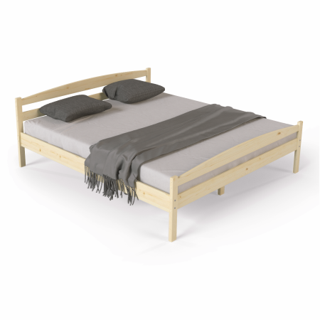 Кровать двуспальная 1800х2000 с изножьем из массива дерева в Классическом стиле, КК-12