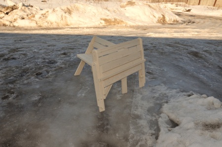 Скамейка (усиленная) складная 100 см деревянная, МСУ-02