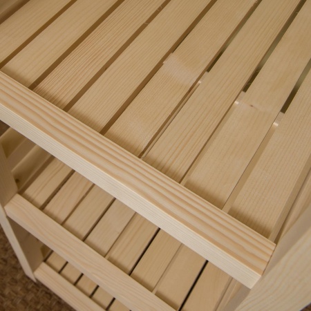 Стеллаж деревянный, этажерка 4 полки, 105 х 35 х 35 см, Универсальный, СУ-12