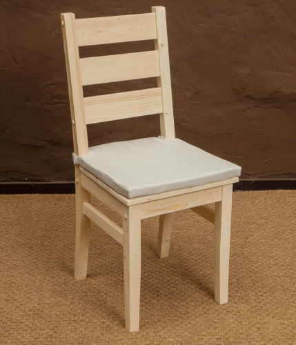 Подушка светло-серая для стула обеденного ТП-МО-СС