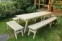 Купить  Комплект дачной мебели на 16-18 человек 300 см (2 стола, 6 лавок) деревянный, КМР-29