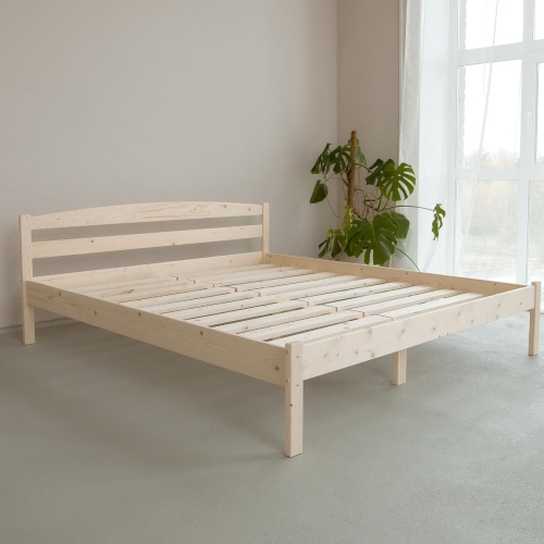 Кровать двуспальная 1800х2000 из массива дерева в Классическом стиле, КК-11 Кровать двуспальная 1800х2000 из массива дерева в Классическом стиле, КК-11