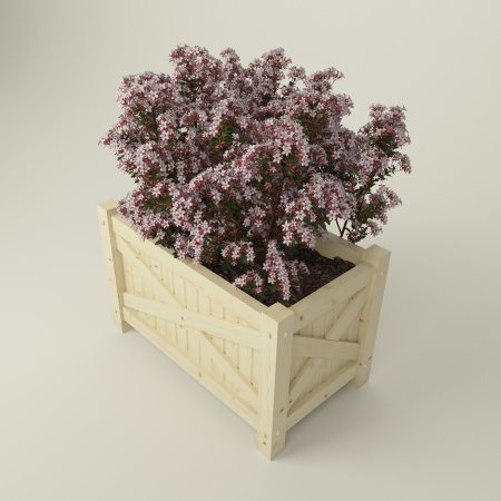 Кашпо 40х70х48 см в стиле Прованс (Ящик для цветов, Вазон из дерева) деревянный, ДК-14