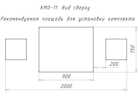 Комплект обеденной мебели деревянный (стол 90 см + 2 табурета), КМО-11