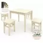 Комплект обеденной мебели деревянный (стол 90 см + 4 табурета), КМО-12