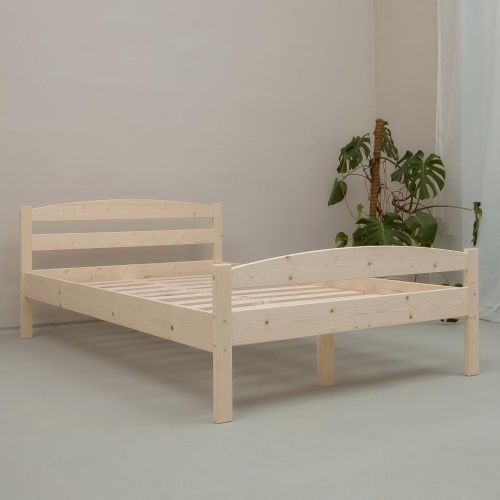 Кровать полутораспальная 1200х2000 с изножьем из массива дерева в Классическом стиле, КК-06 Кровать полутораспальная 1200х2000 с изножьем из массива дерева в Классическом стиле, КК-06