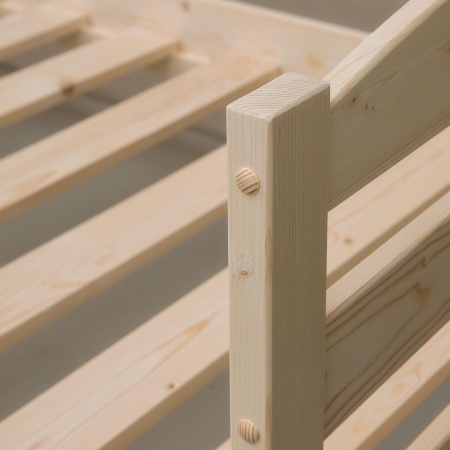 Кровать односпальная 800х1900 с изножьем из массива дерева в Классическом стиле, КК-02