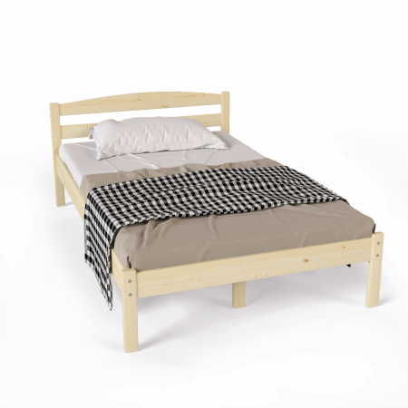 Кровать полутораспальная 1200х2000 из массива дерева в Классическом стиле, КК-05