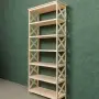 Стеллаж Прованс Лайт широкий, 7 полок, 205х86х38 см, деревянный СП-21