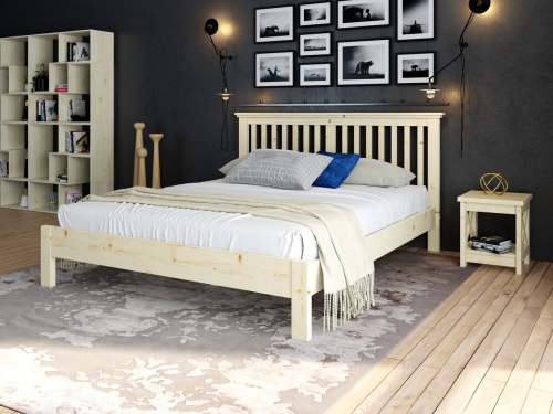 Кровать двухспальная 160х200 см деревянная Прованс, КР-07