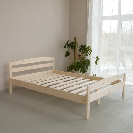 Кровать полутораспальная 1400х2000 изножьем из массива дерева в Классическом стиле, КК-08