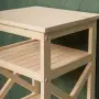 Этажерка Прованс Лайт узкая, 4 полки, 93х42х38 см, деревянная СП-35