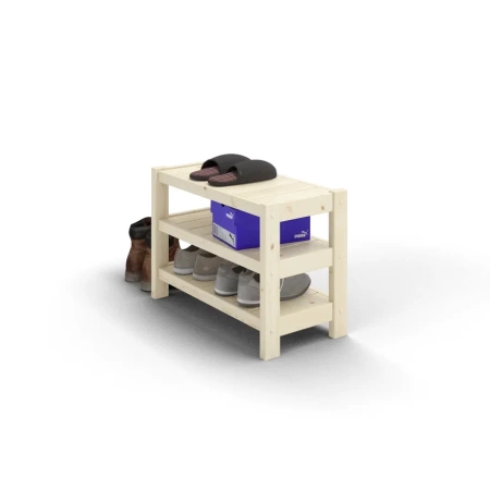 Тумба для обуви  Классическая, 3 полки, 72х35х48,5 см, деревянная, ХСК-17