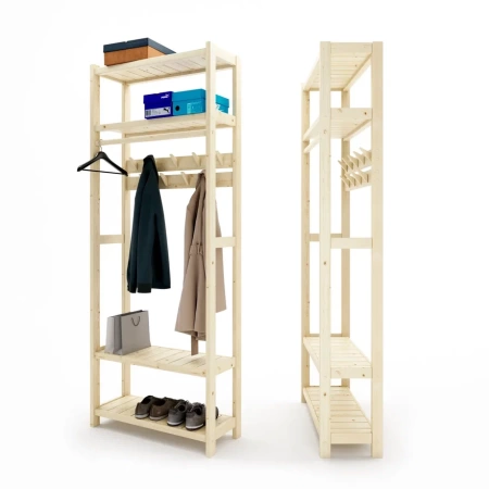 Прихожая Классик 230х91х35 см, деревянная, ХСКП-03