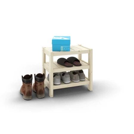 Тумба для обуви Классическая, 3 полки, 53х35х48,5 см ,деревянная, ХСК-18