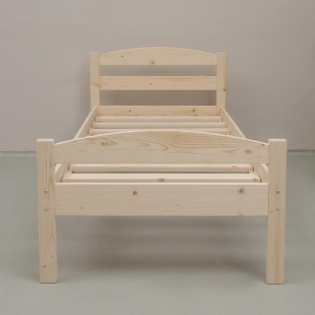 Кровать односпальная 800х1900 с изножьем из массива дерева в Классическом стиле, КК-02