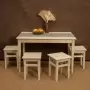 Комплект обеденной мебели деревянный (стол 120 см + 4 табурета), КМО-13