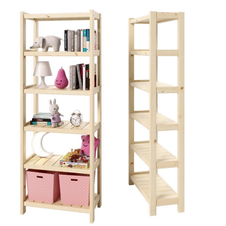 Стеллаж Классический 6 полок, 194х72х35 см, деревянный, XСК-05