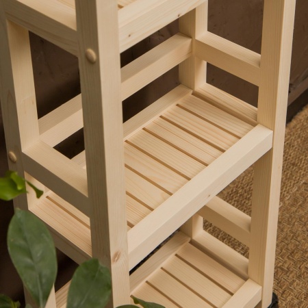 Тумба узкая на колесиках деревянная, 3 полки, 75 х 35 х 17, Универсальная, СУ-36 Тумба узкая на колесиках деревянная, 3 полки, 75 х 35 х 17, Универсальная, СУ-36