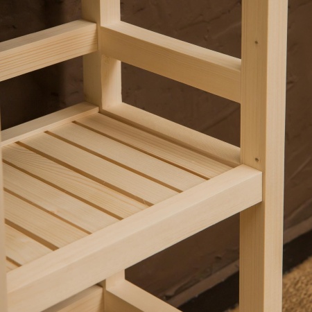 Тумба на колесиках деревянная, 3 полки, 75 х 35 х 25, Универсальная, СУ-26