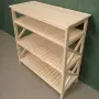 Этажерка Прованс Лайт широкая, 4 полки, 93х86х38 см, деревянная СП-33