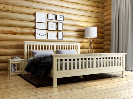 Кровать двухспальная 200х200 см с изножьем деревянная Прованс, ХКР-12 Кровать двухспальная 200х200 см с изножьем деревянная Прованс, ХКР-12