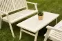 Купить  Комплект садовой мебели с диванами на 4 человека (столик кофейный, 2 скамейки) деревянный, КМР-13