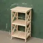 Этажерка Прованс Лайт узкая, 3 полки, 77х42х38 см, деревянная СП-38