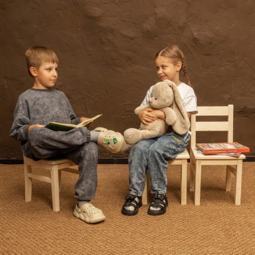 Детский Стул деревянный, дошкольный, от 4 до 8 лет, МД-01