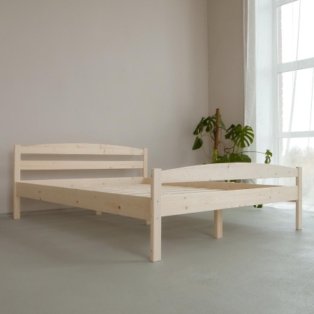 Кровать двуспальная 1600х2000 с изножьем из массива дерева в Классическом стиле, КК-10