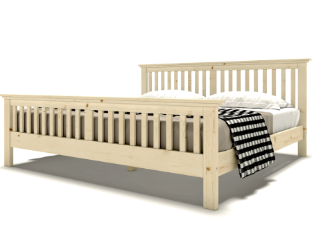 Кровать двухспальная 200х200 см с изножьем деревянная Прованс, ХКР-12 Кровать двухспальная 200х200 см с изножьем деревянная Прованс, ХКР-12