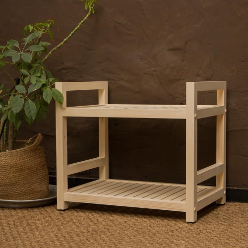 Стеллаж деревянный, тумба 2 полки, 45 х 52 х 35 см, Универсальный, СУ-17