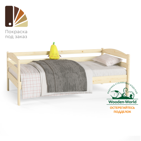 Кровать тахта 800х1900 из массива дерева в Классическом стиле, ККТ-02