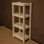 Стеллаж Классический, этажерка 4 полки, 122х53х35 см, деревянный,  ХСК-12