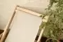 Комплект шезлонгов с светло-серой тканью (2 шезлонга + столик) деревянный, КСШ-02-СС