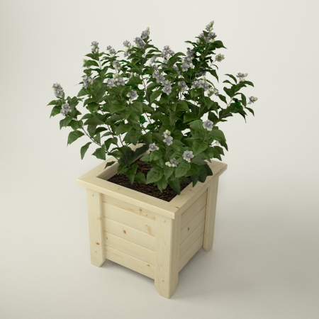 Кашпо 55х55х54 см в Скандинавском стиле (Ящик для цветов, Цветочник из дерева) деревянный, ДК-02
