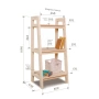 Этажерка в стиле Лестница, 3 полки 109х50х41,6 см деревянная, ХСЛ-09