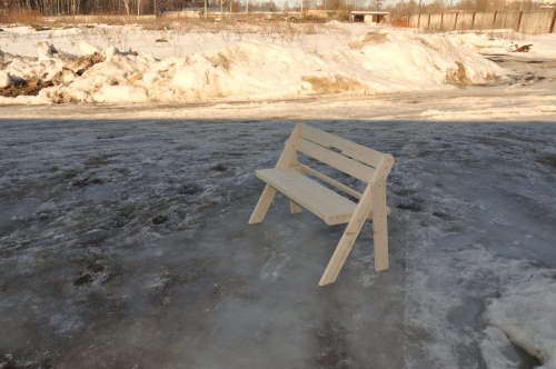 Скамейка (усиленная) складная 100 см деревянная, МСУ-02