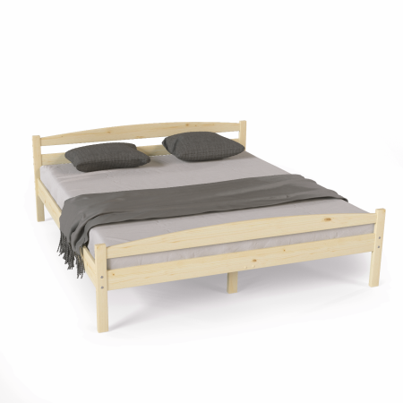 Кровать двуспальная 1800х2000 с изножьем из массива дерева в Классическом стиле, КК-12