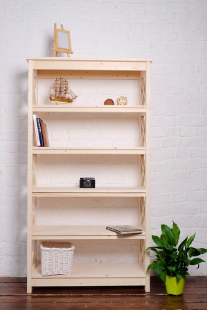 Этажерка в стиле Прованс широкая, 6 полок, 165х89х40 см деревянная, ХСП-04 Этажерка в стиле Прованс широкая, 6 полок, 165х89х40 см деревянная, ХСП-04